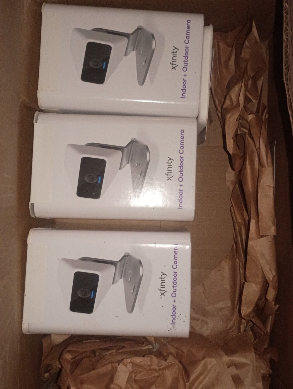 New Boxed Xfinity Indoor/Outdoor HD Security Cameras - Set of 3